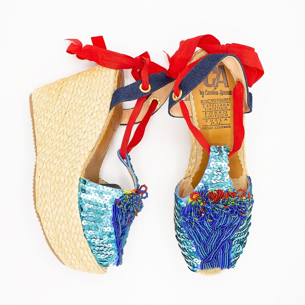 Carolina Acevedo Rooster Wedges
